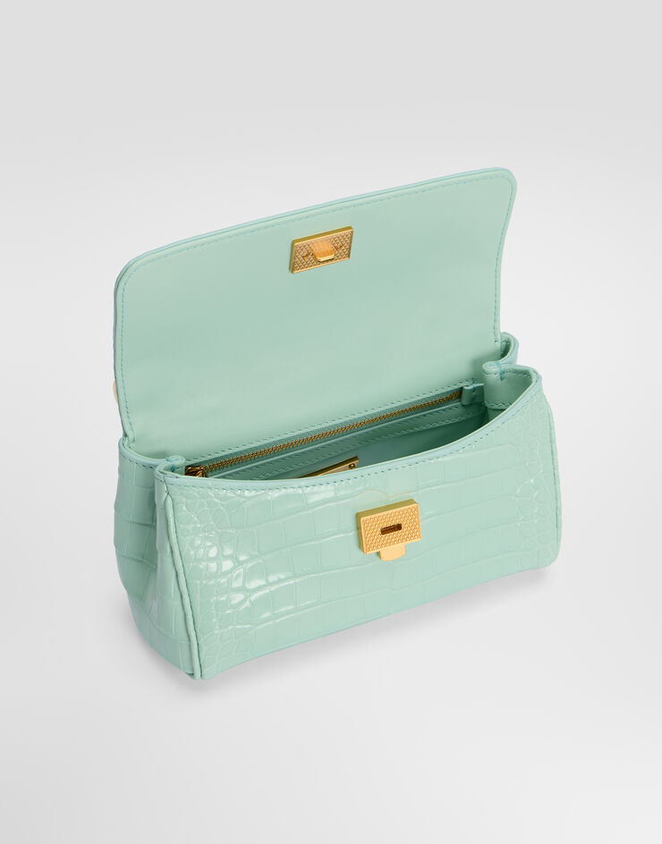 Dolce & Gabbana Mini My Sicily handbag in alligator Azure BB7864B2X47