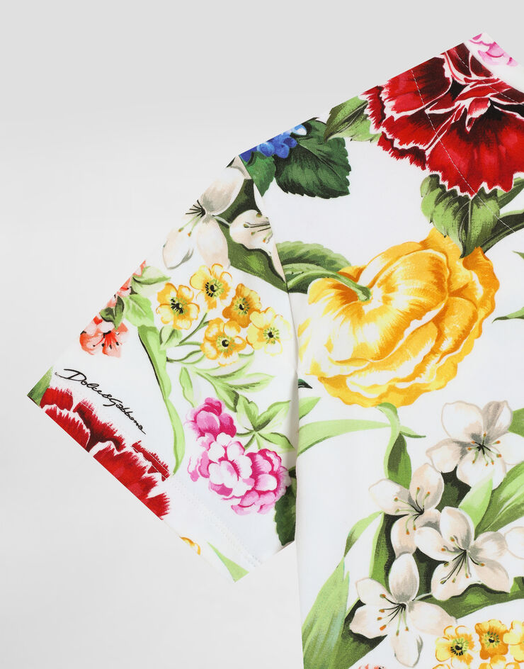 Dolce & Gabbana Jersey T-shirt with floral print Print L5JTNDFSG9W