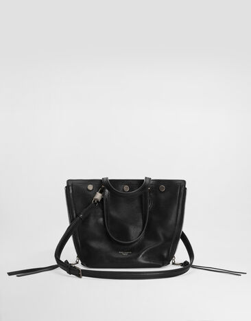 Dolce & Gabbana Atene tempesta calfskin shopping bag Black BM7890AU994