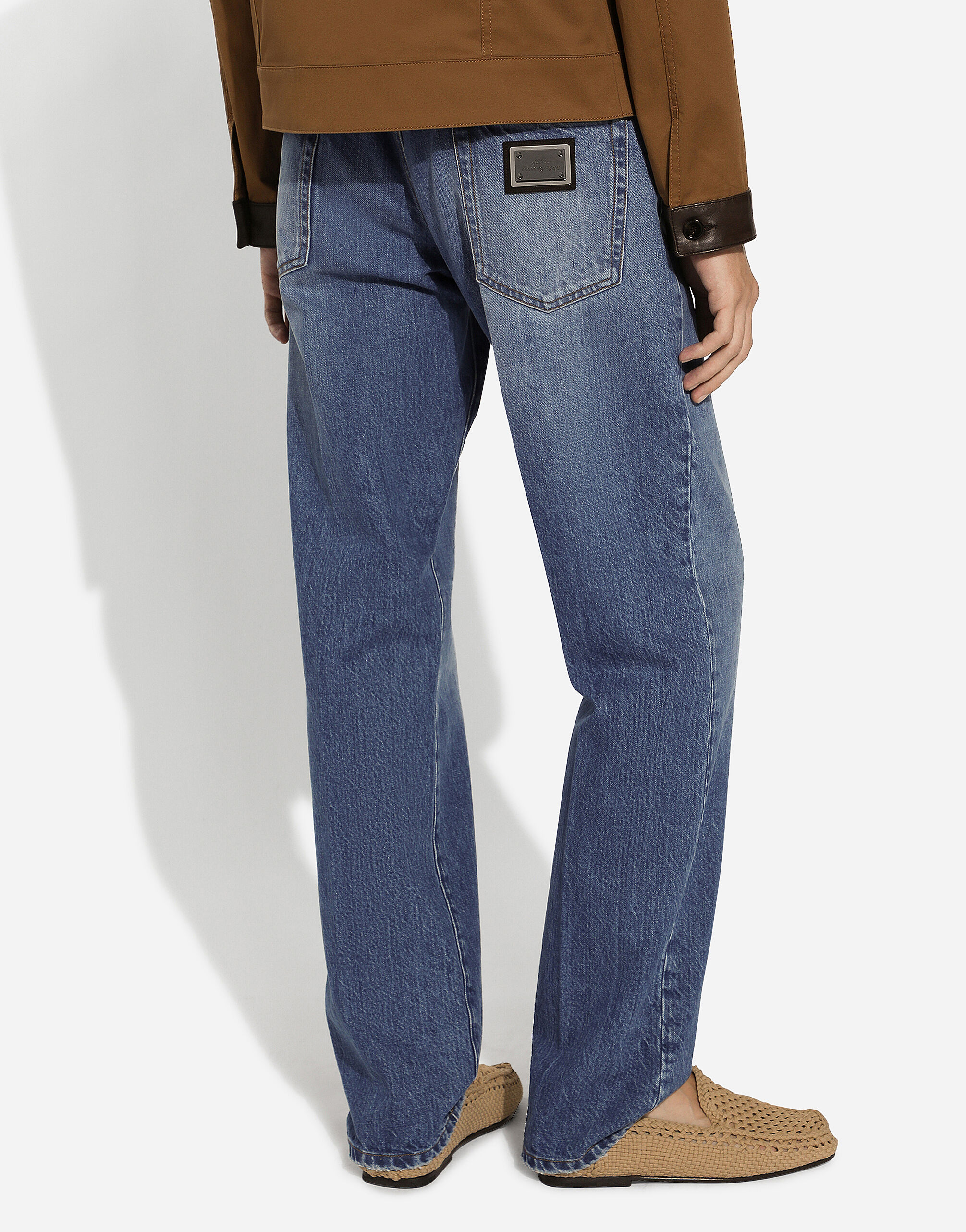 Classic blue denim jeans in Multicolor for Men