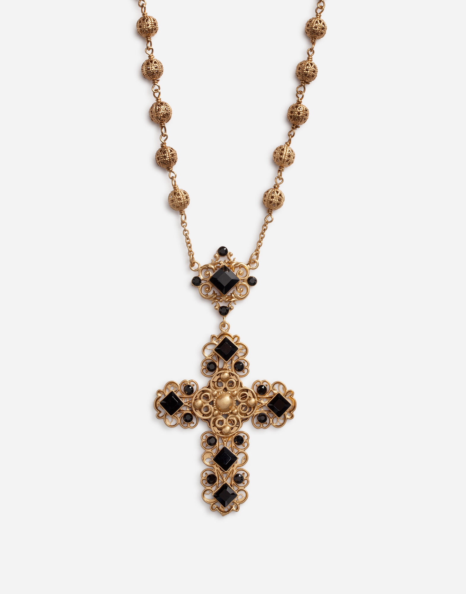 【Dolce Gabbana】COLLANA CON CROCIFISSO◆WNN5W3W1111 Cross pendant necklace in GOLD for Women | Dolce&Gabbana® US