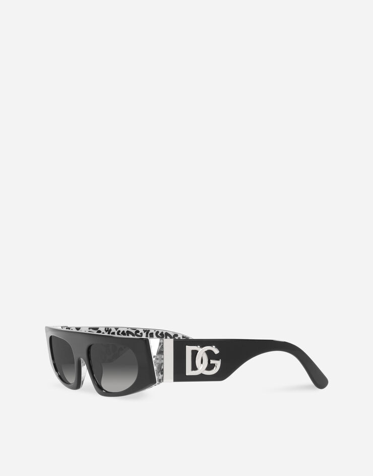 Dolce & Gabbana Dg Crossed sunglasses Graffiti print VG4411VP98G