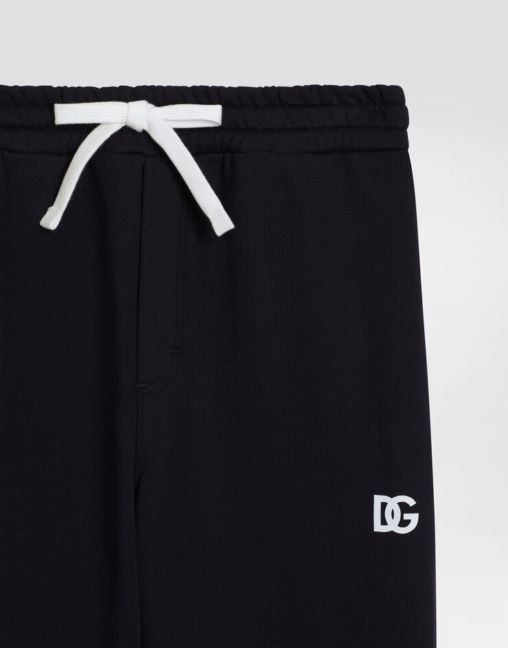 Dolce & Gabbana DG 徽标抓绒慢跑裤 蓝 L4JPJXG7OLL