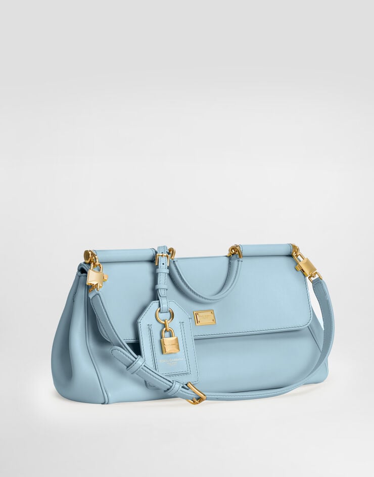 Dolce & Gabbana Medium My Sicily handbag in plongé calfskin Azure BB7782B7321