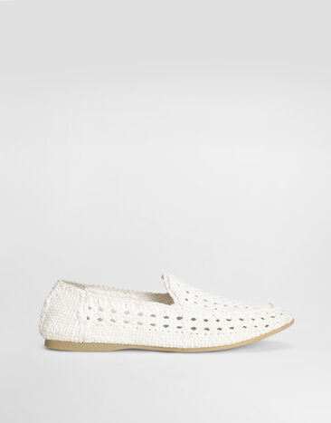 Dolce & Gabbana Slippers in woven fabric White A50774A0677
