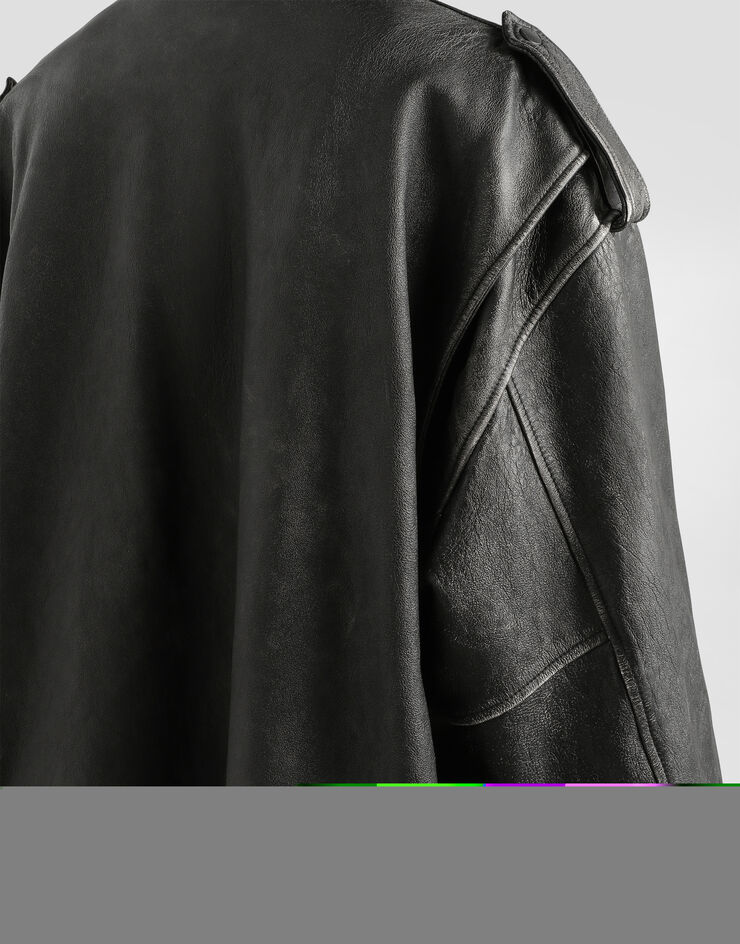 Dolce & Gabbana Vintage-effect leather jacket Dolce & Gabbana Vintage-effect leather jacket Black F9T69LGDDEE