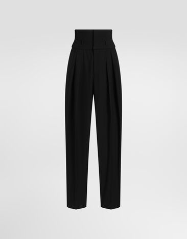 Dolce & Gabbana Pinstripe wool jacquard trousers Dolce & Gabbana Pinstripe wool jacquard trousers Black FTDQKTFR22A