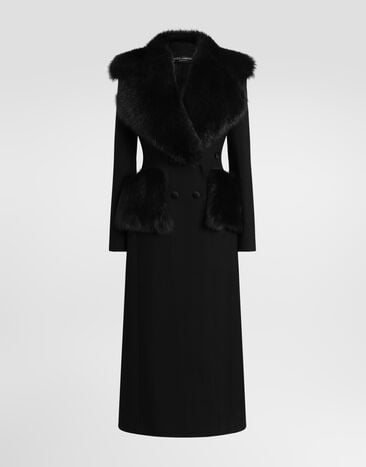 Dolce & Gabbana Double wool gabardine coat Dolce & Gabbana Double wool gabardine coat Black F0X1OZFU272
