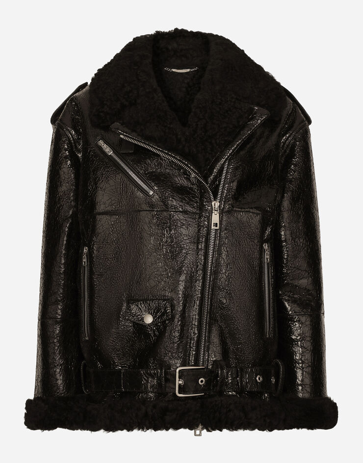 Dolce&Gabbana 反面皮毛一体夹克 黑 F9O50LFUP7F