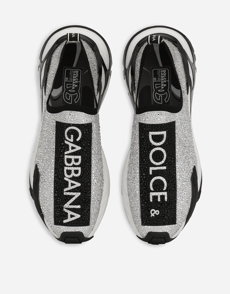 Dolce & Gabbana ファスト スニーカー ホットフィックスラインストーン ホワイト CS2172AJ673