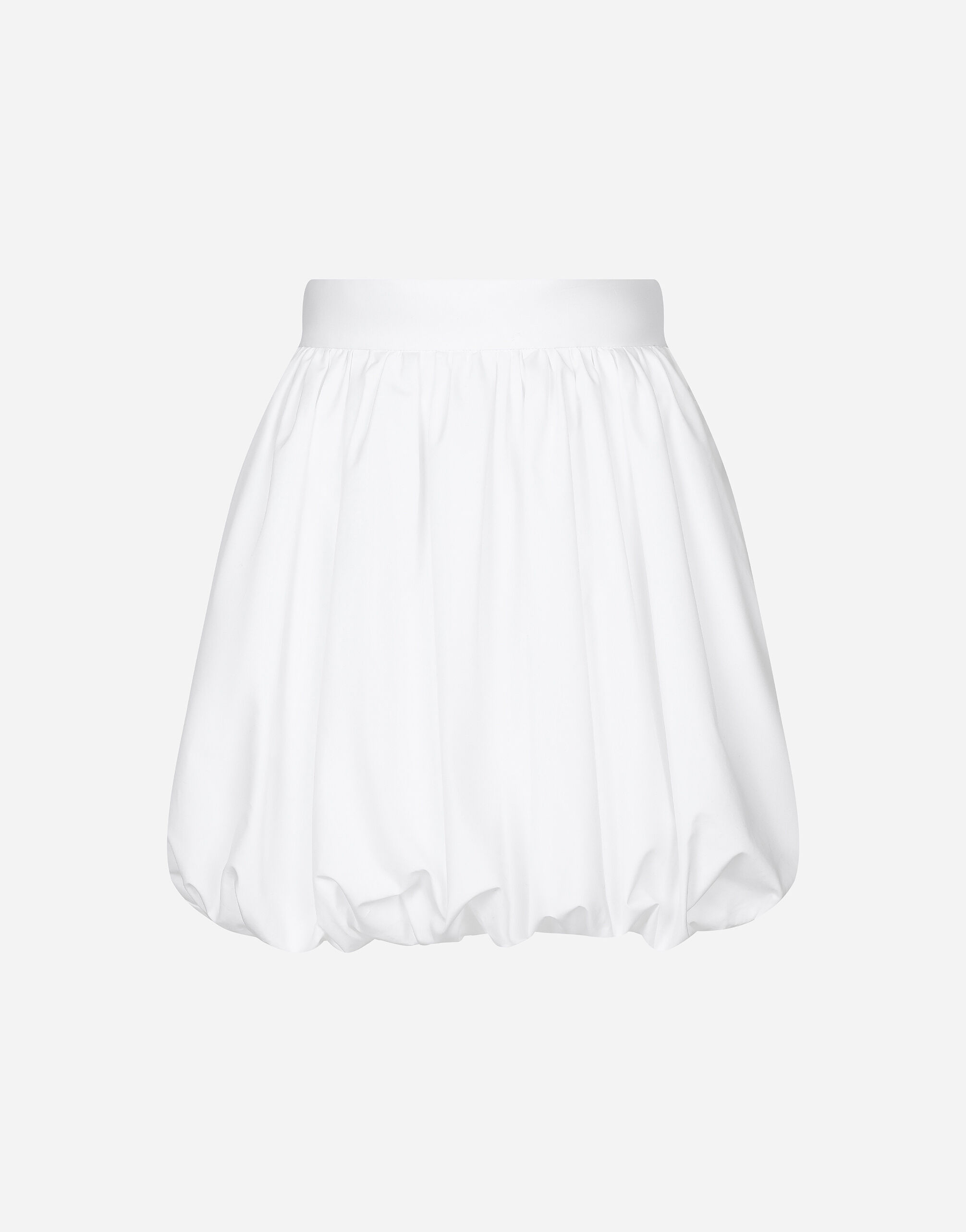 Gonna corta a palloncino in cotone in Bianco da Donna Dolce Gabbana