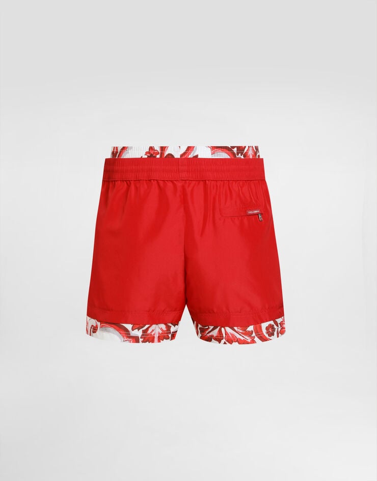 Dolce & Gabbana Majolica-print medium swim boxer shorts Multicolor M4F76TON0II