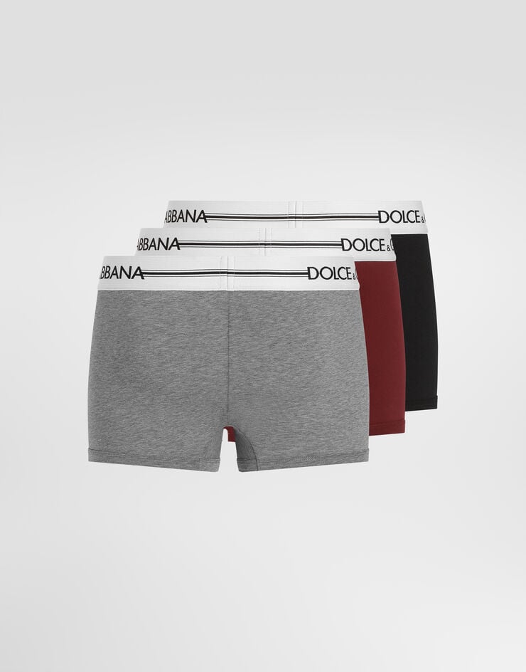 Dolce & Gabbana Lot de trois boxers en coton stretch Dolce & Gabbana Lot de trois boxers en coton stretch Multicolor M9A33JON082