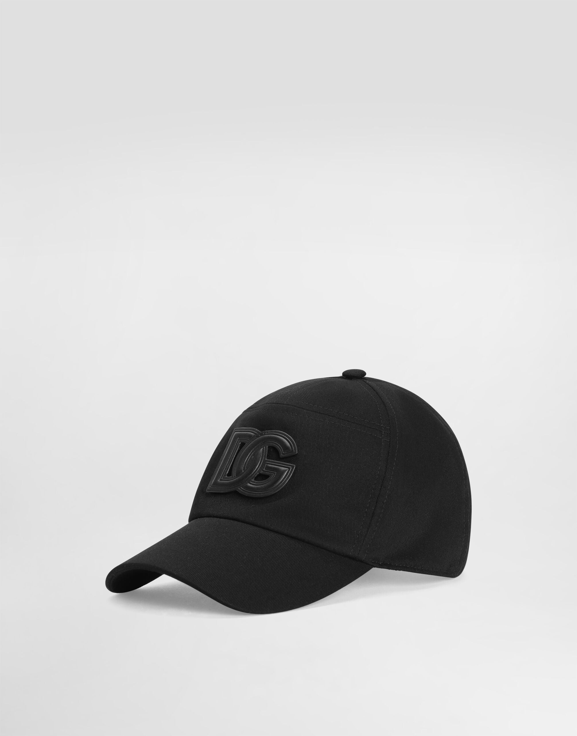 DOLCE & GABBANA ブラックキャップ DGロゴ Cotton drill baseball cap in Black for Men | Dolce&Gabbana®