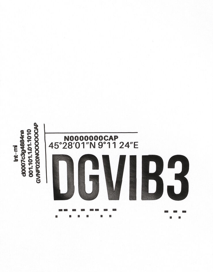 Dolce & Gabbana クロップドTシャツ ハーフスリーブ コットンジャージー クルーネック DGVIB3 ホワイト F8U84TG7L2P