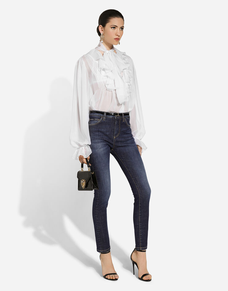 Small Devotion bag in python skin in Black for Women | Dolce&Gabbana®