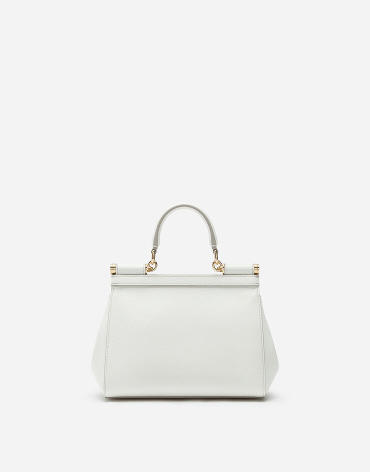 Dolce & Gabbana Small dauphine leather Sicily bag White BB4825A1001