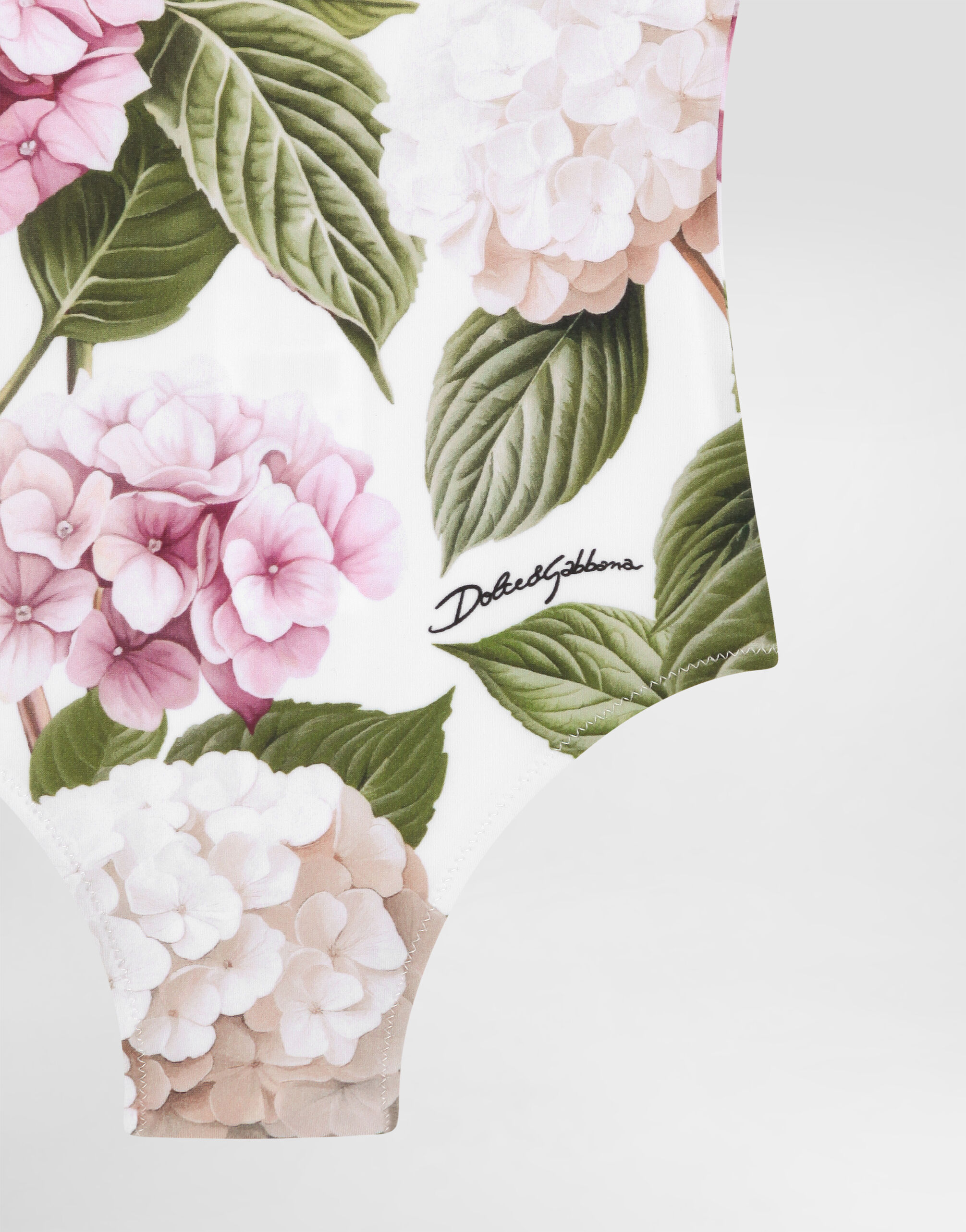 Hydrangea-print one-piece swimsuit in Multicolor for Girls