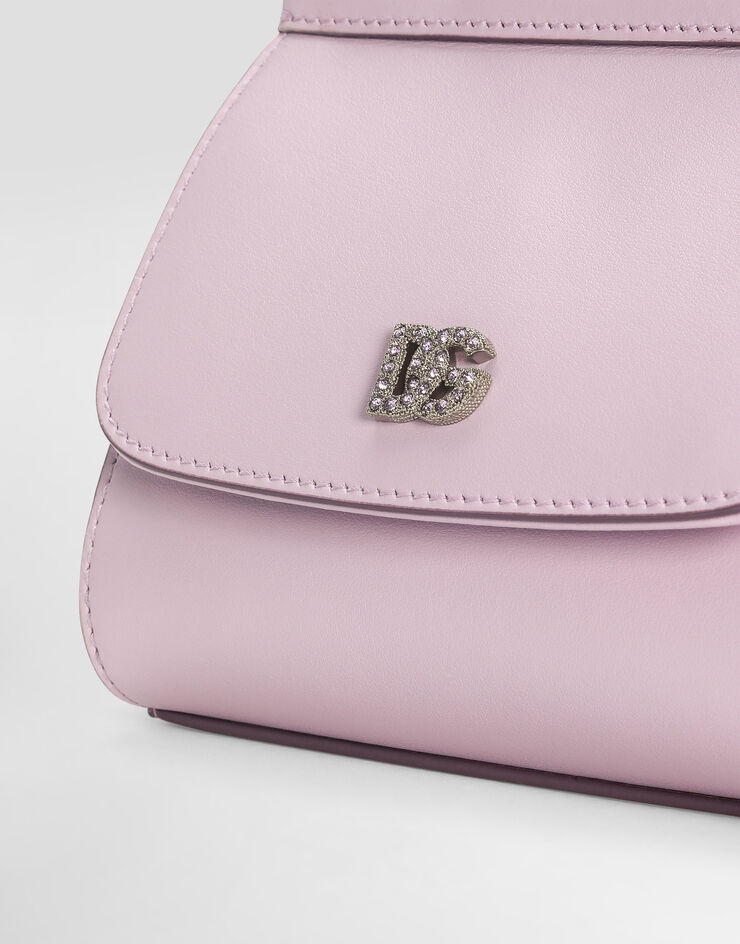 Dolce & Gabbana Calfskin nappa Sicily crossbody bag Lilac EB0003AU605
