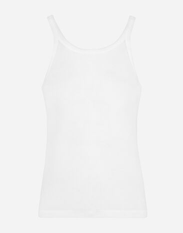 Dolce & Gabbana Cotton singlet White G8KG5TFU7AV