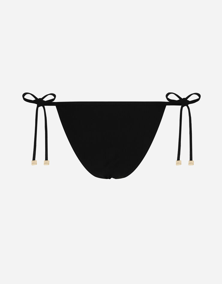 Dolce & Gabbana Slip con laccetti da mare Nero O2A01JONO12