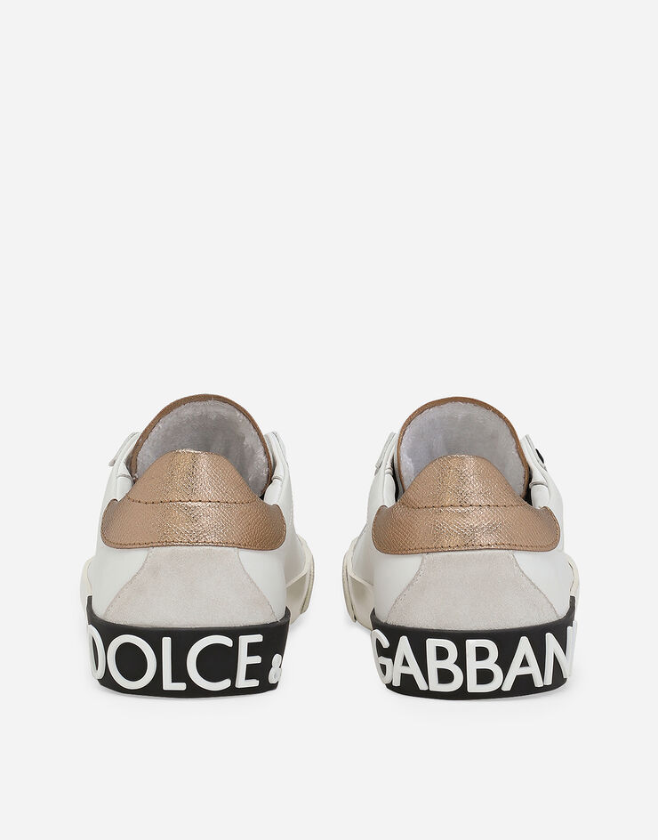 Dolce & Gabbana Сникеры Portofino Vintage из телячьей кожи белый CK2203AM780