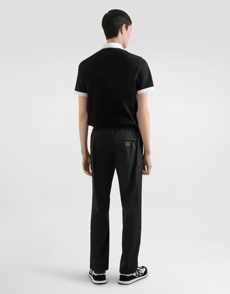 Dolce & Gabbana Structured wool canvas trousers Black GP14UTFURK8