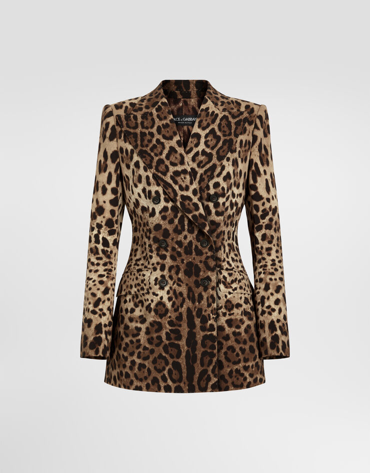 Dolce & Gabbana Turlington leo-print wool double-breasted jacket Dolce & Gabbana Turlington leo-print wool double-breasted jacket Print F29QFTFSBAV