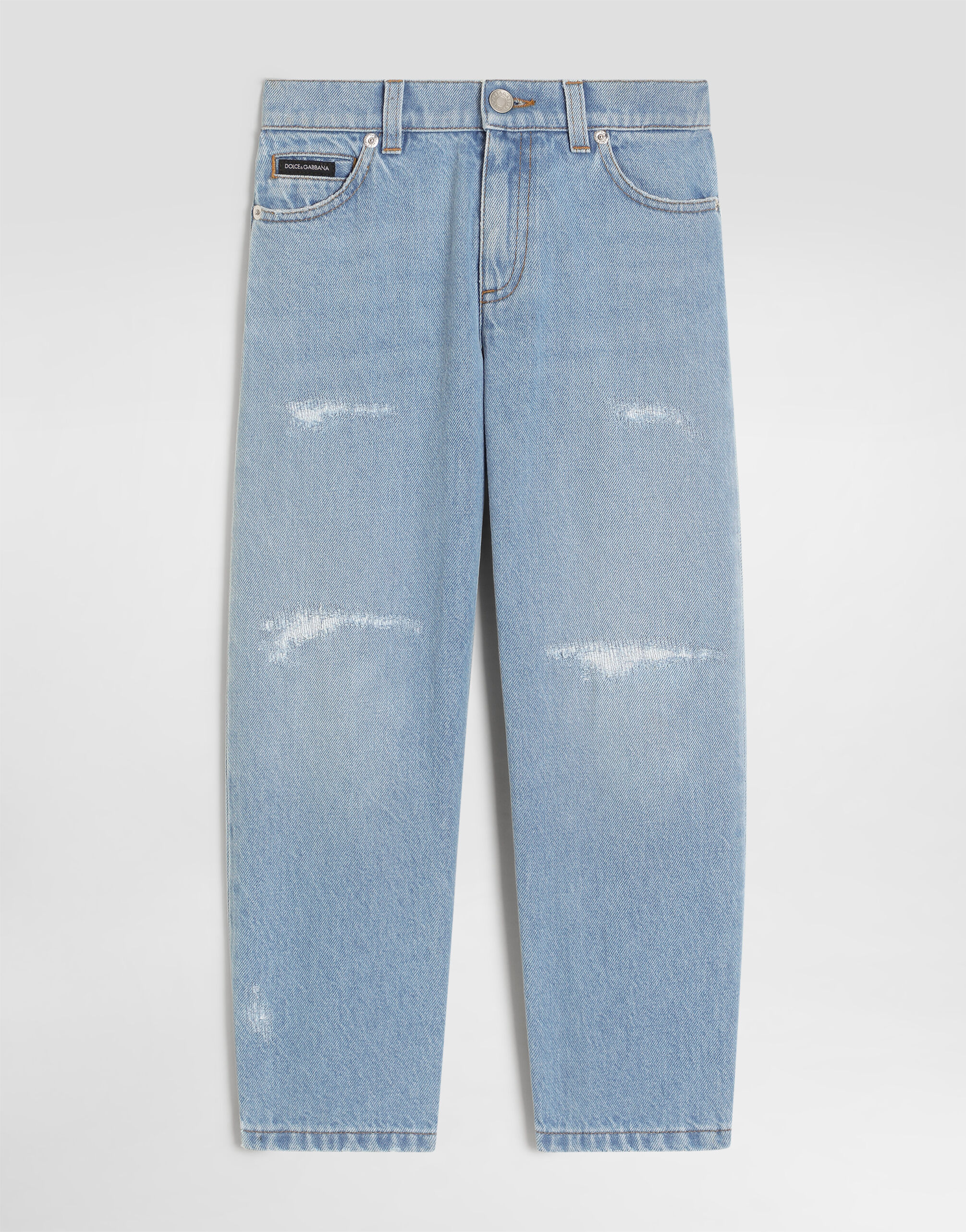 5-pocket denim trousers in Blue for Boys | Dolce&Gabbana®