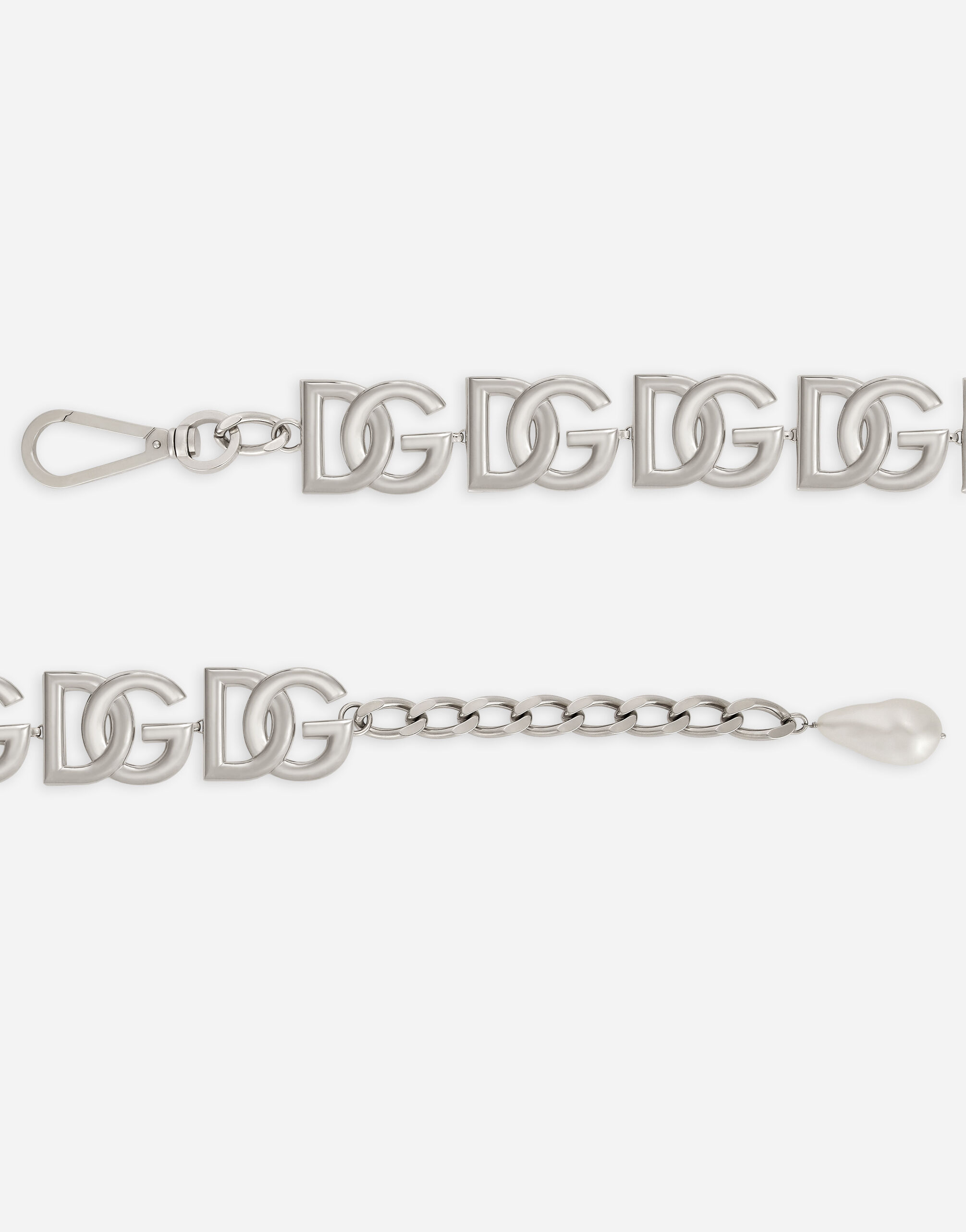 KIM DOLCE GABBANA Chain belt with DG multi logo in Silver for Women Dolce Gabbana US