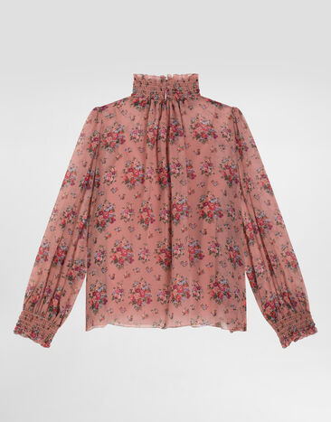 Dolce & Gabbana Small flower bouquets-print chiffon blouse Multicolor L56S61IS10F