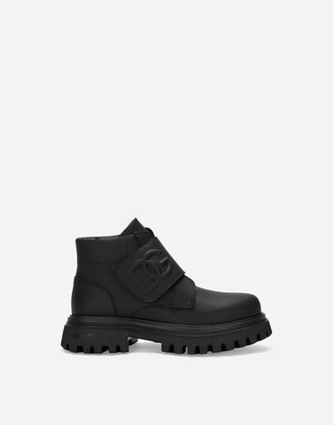 Dolce & Gabbana Calfskin nappa ankle boots with embossed DG logo Multicolor DA5275AW478