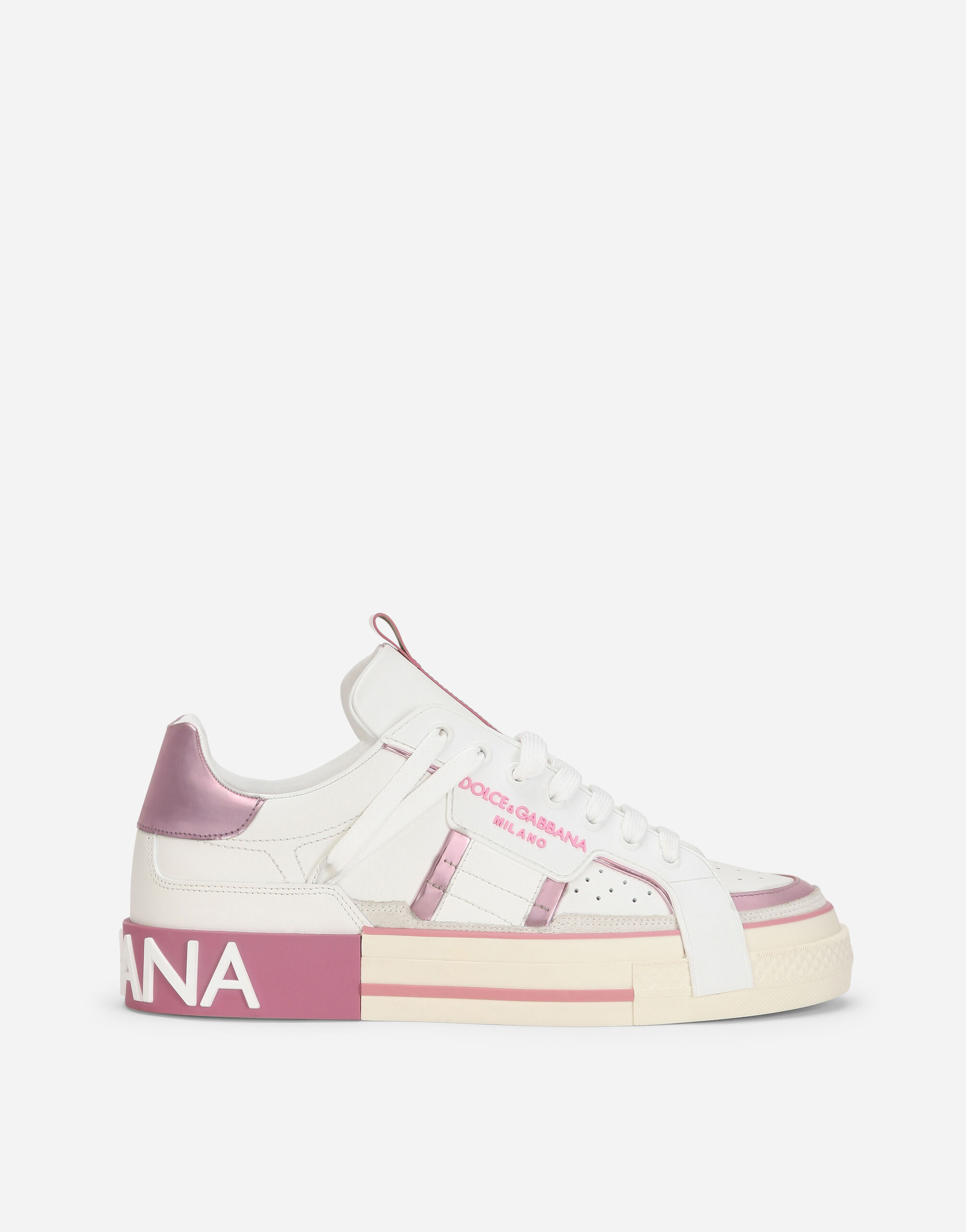 Dolce & gabbana hotsell pink sneakers