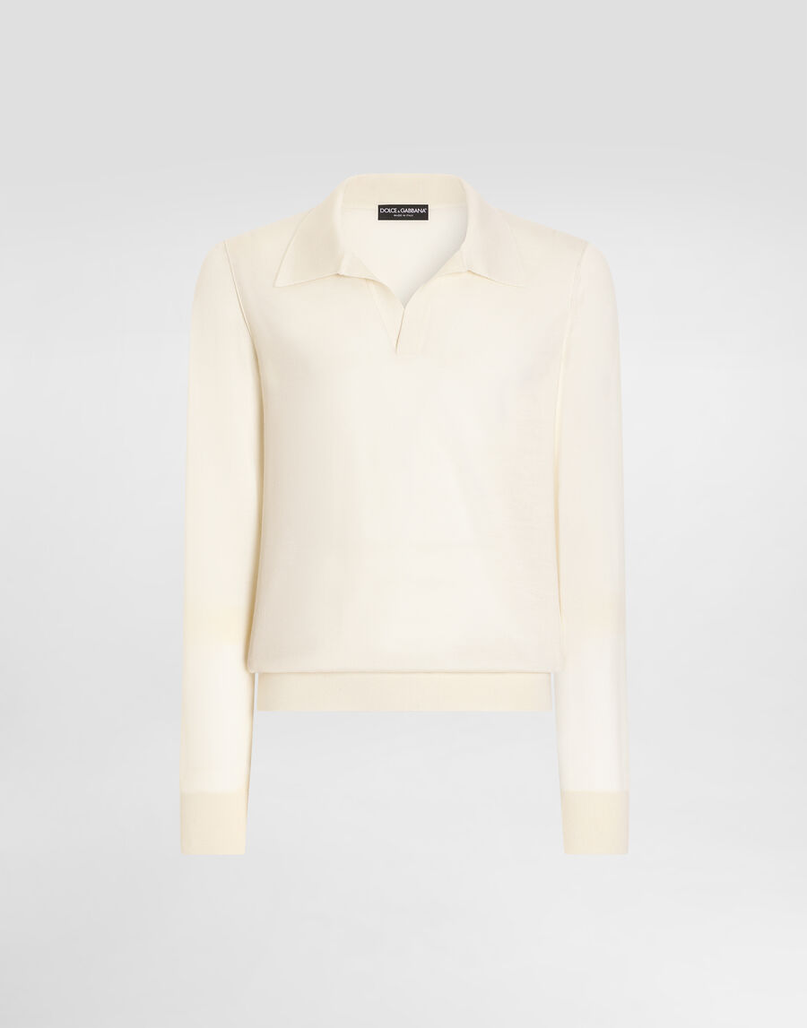 Knit polo shirt