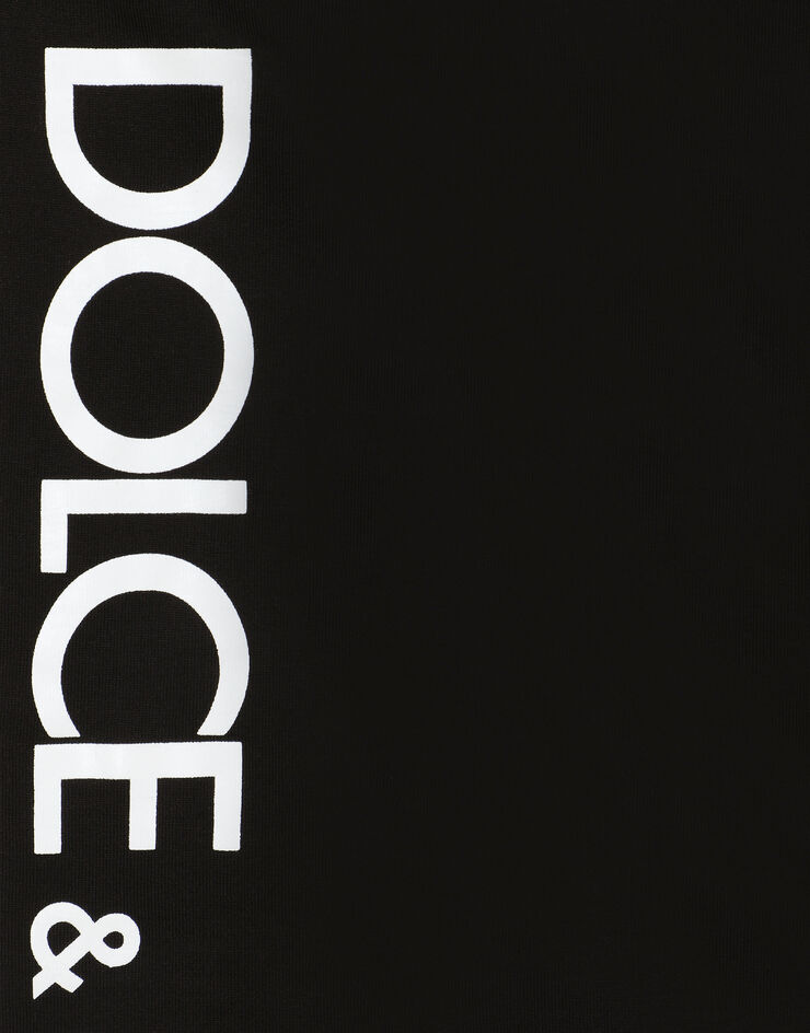 Dolce & Gabbana クルーネックTシャツ コットン ドルチェ＆ガッバーナプリント ブラック G8PC7THU7MA
