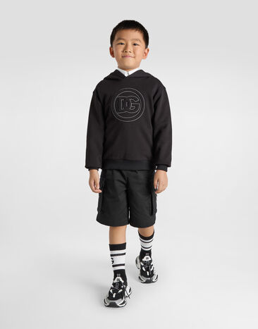 Dolce & Gabbana Hoodie with DG logo Black L4JWLIG7OSS