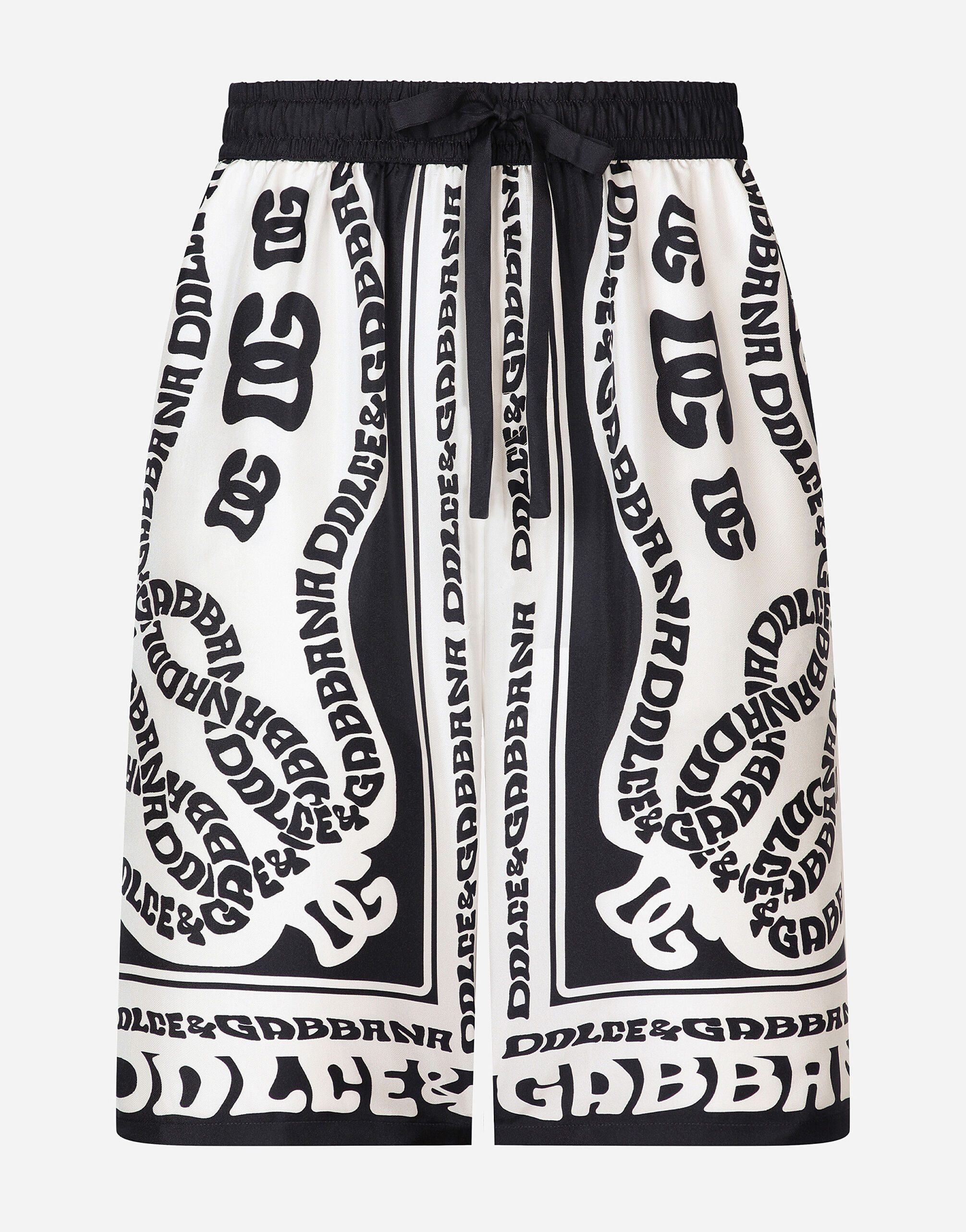 Dolce & Gabbana Marina-print silk twill shorts Print GVUZATHI7X6