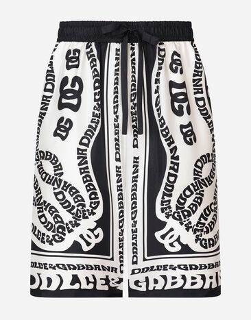 Dolce & Gabbana Спортивные шорты из шелкового твила с принтом в морском стиле принт GVCRATHI1QB