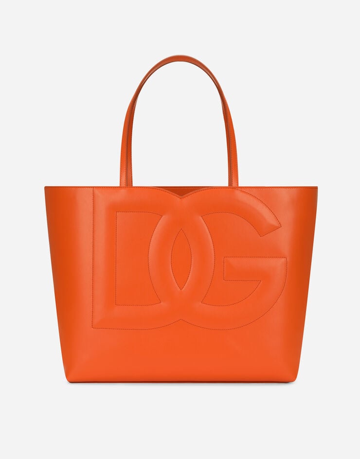 Dolce & Gabbana 미디엄 카프스킨 DG Logo Bag 쇼퍼백 오렌지 BB7338AW576
