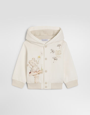 Dolce & Gabbana Cotton sweatshirt with embroidery Multicolor L1JWNYG7P8J