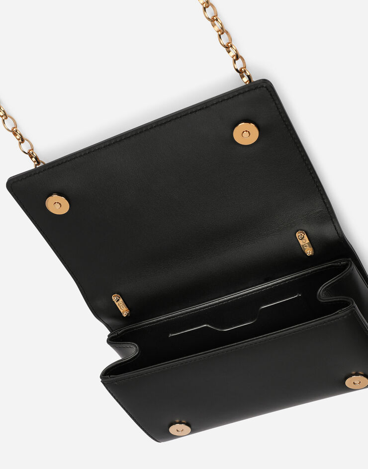 Dolce & Gabbana Phone bag DG Girls en cuir de veau Noir BI1416AW070