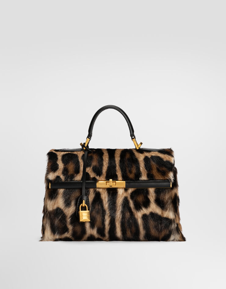 Dolce & Gabbana Marlene handbag in leo kid leather Multicolor BB7931A0600