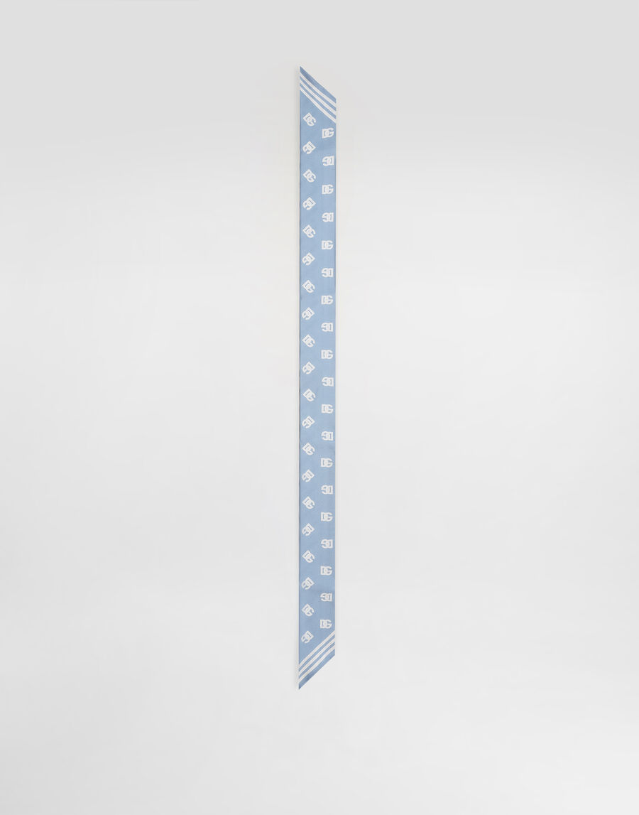 Twill headscarf with all-over DG logo print (6x100)