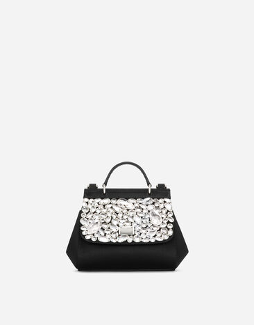 Dolce & Gabbana Mini sac à main Sicily en satin Noir EB0003AB000