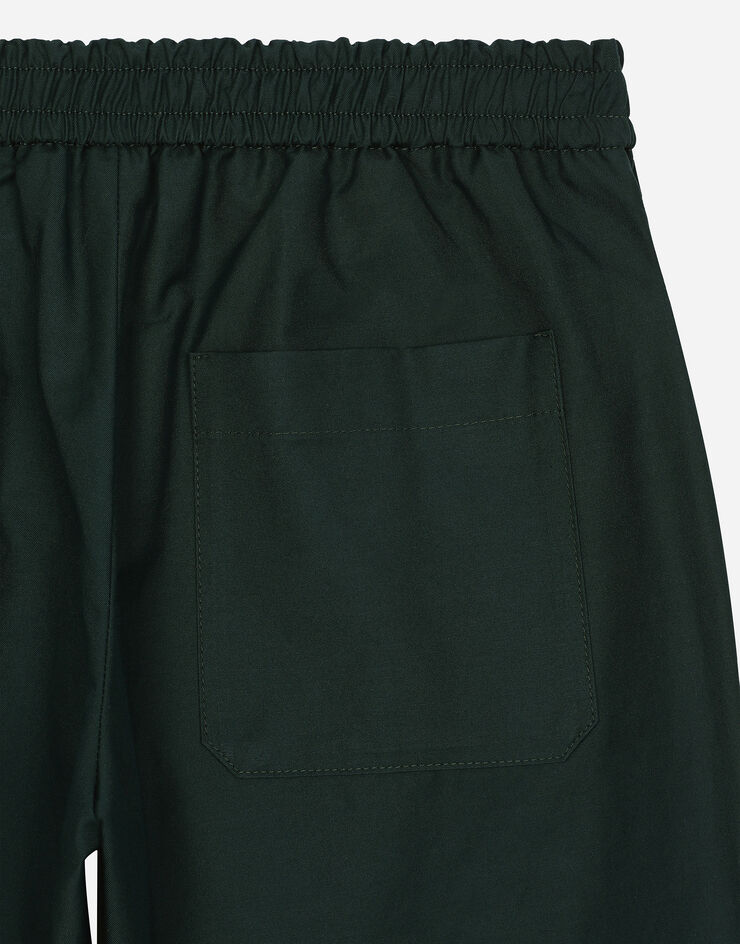 Dolce & Gabbana Bermudas de popelina con logotipo DG Verde L43Q12G7N1O