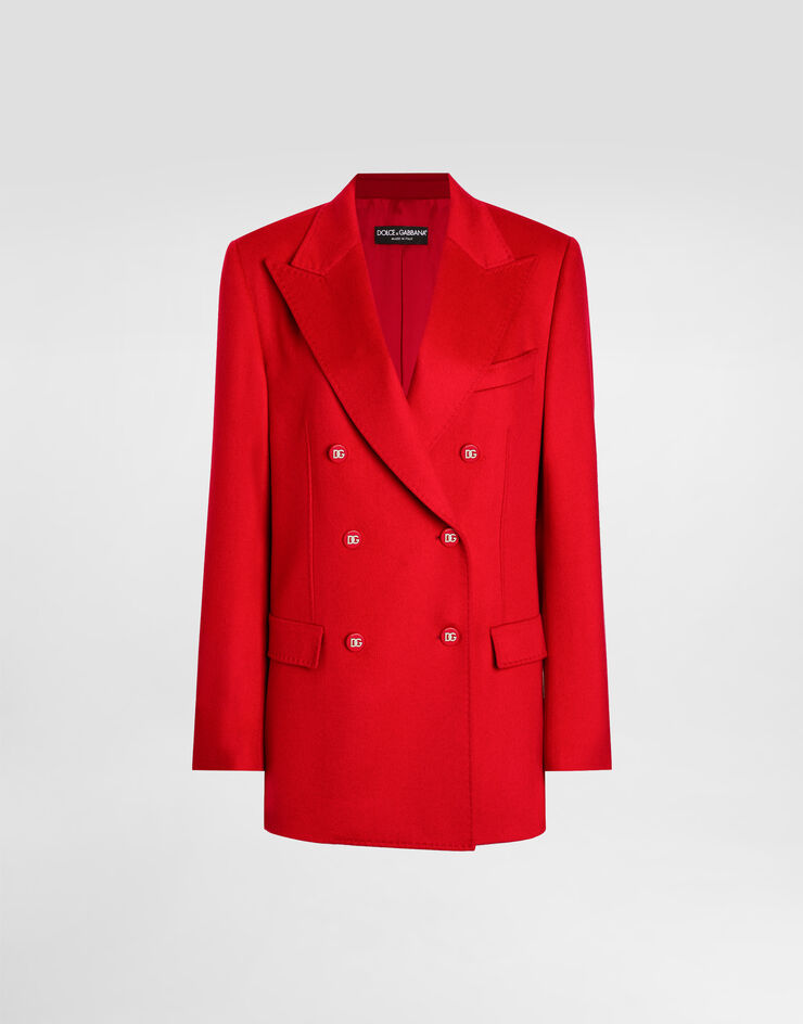 Dolce & Gabbana Oversize double-breasted cashmere jacket Dolce & Gabbana Oversize double-breasted cashmere jacket Red F29GRTFU2AX