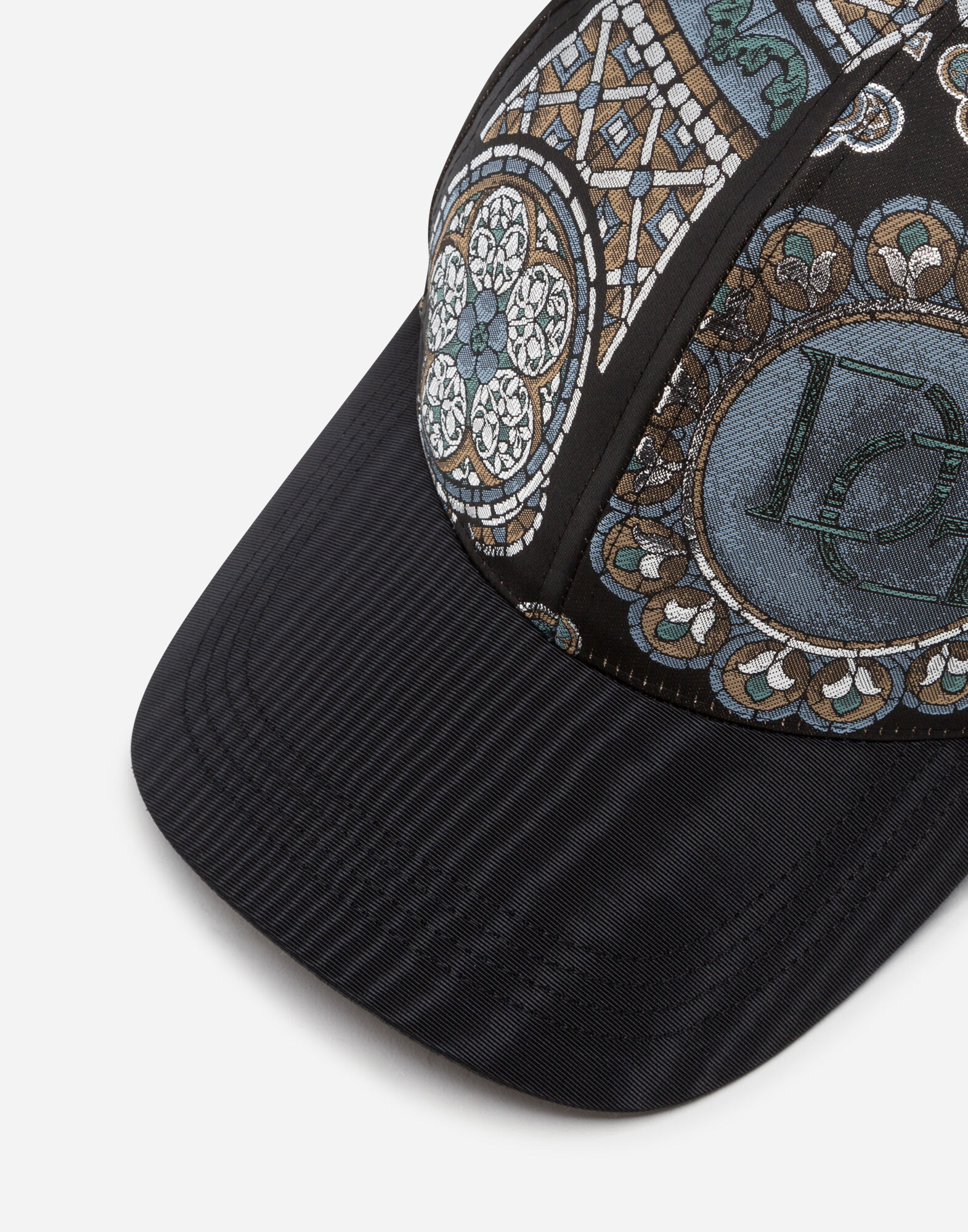 ドルチェアンドガッバーナ　ステンドグラス風　キャップ JACQUARD BASEBALL CAP IN STAINED GLASS WINDOW STYLE PRINT