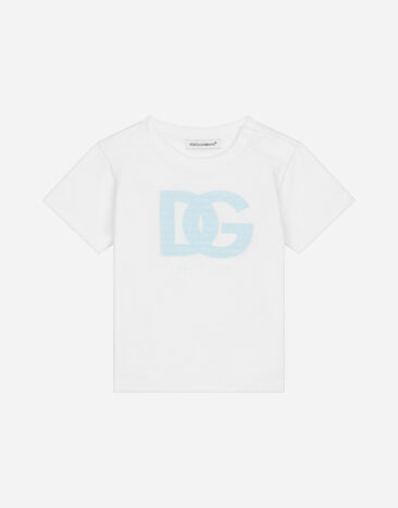 Dolce & Gabbana Jersey T-shirt with DG logo White L1JTEYG7K7R