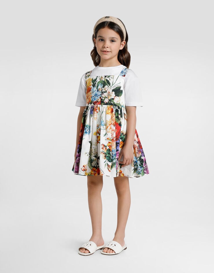 Dolce & Gabbana فستان بوبلين بطبعة زهور مطبعة L54DH8HS5TV