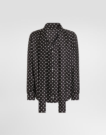 Dolce & Gabbana Polka dot-print silk twill Martini shirt Multicolor G5MI1TIS14C